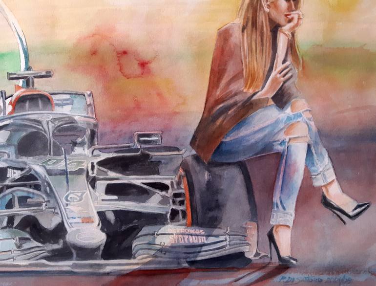Original Conceptual Car Painting by Paulo Di Santoro