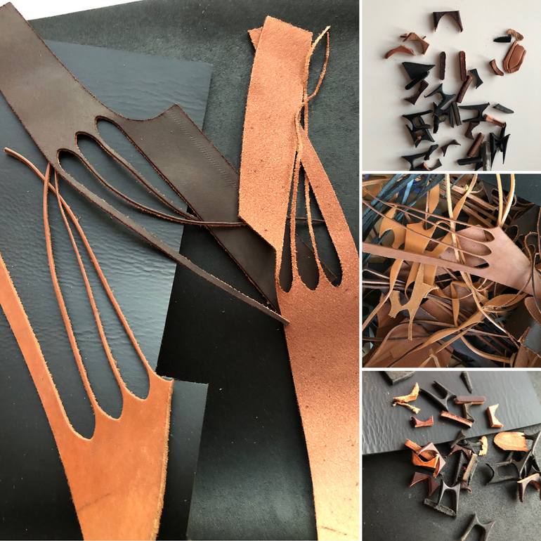 Original Black & White Abstract Mixed Media by Ramona Galardi