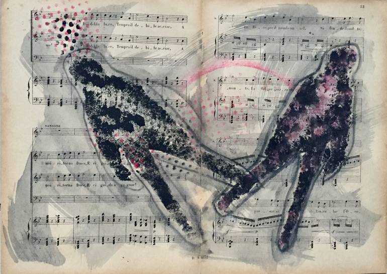 Original Abstract People Painting by Ramona Galardi