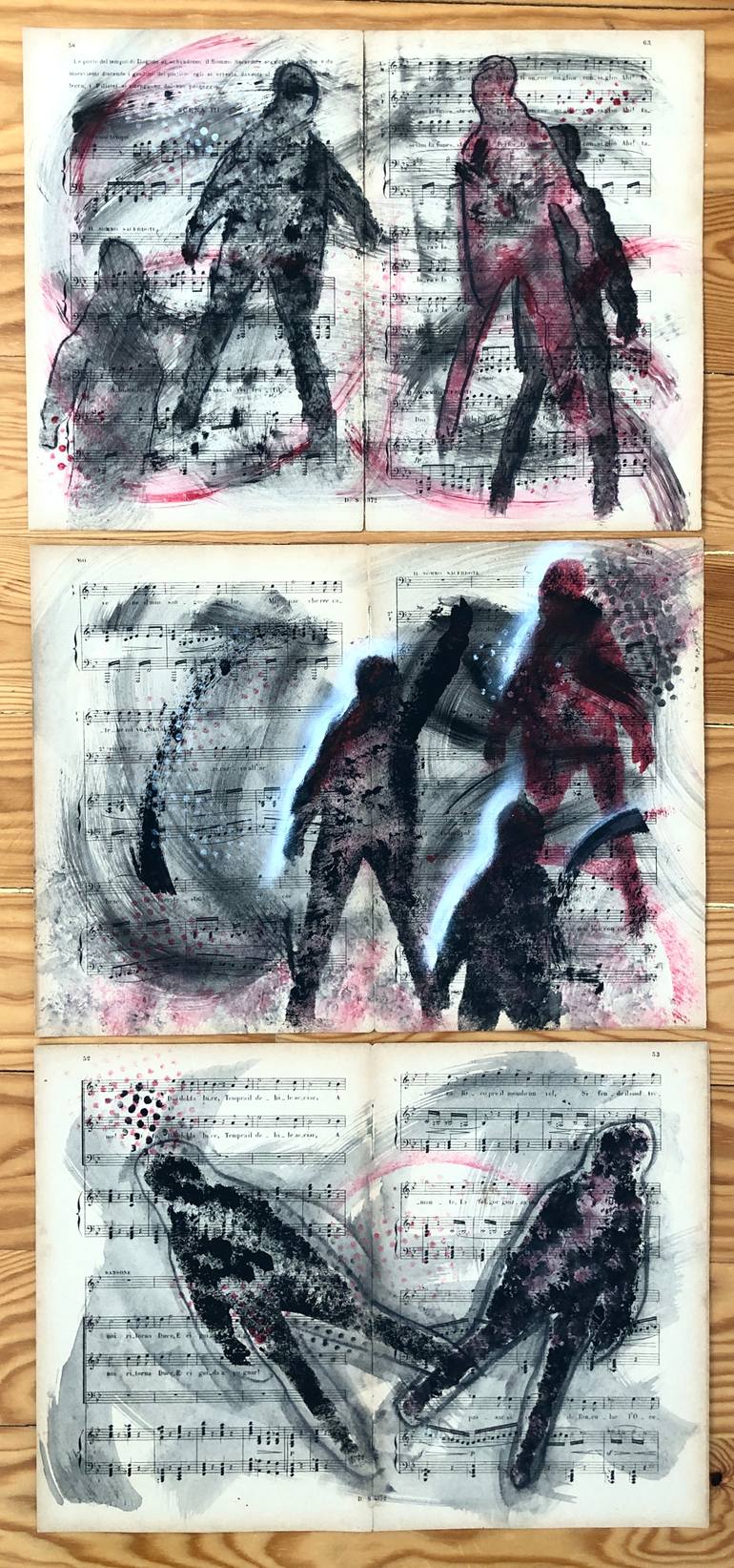 Original Abstract People Painting by Ramona Galardi