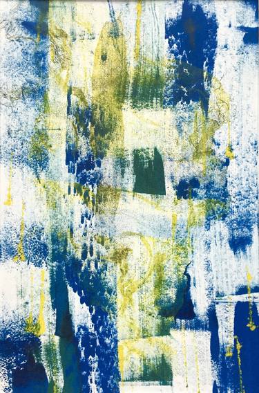 Yellow & Blue abstract expressionism 1 (s) - Limited Edition of 1 thumb