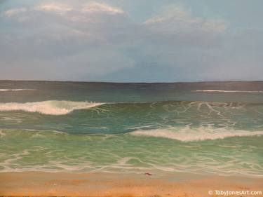 Original Figurative Beach Paintings by Toby Daniel Jones