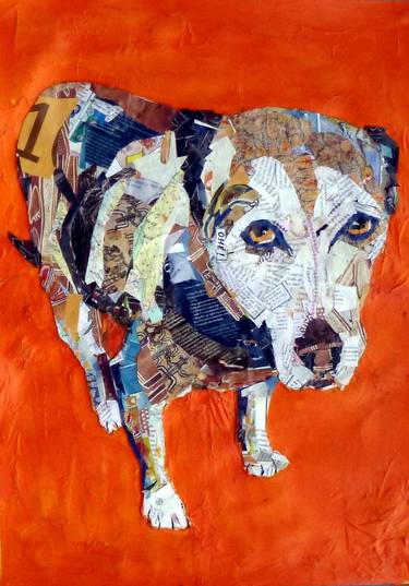 Print of Expressionism Dogs Collage by CJ Clark