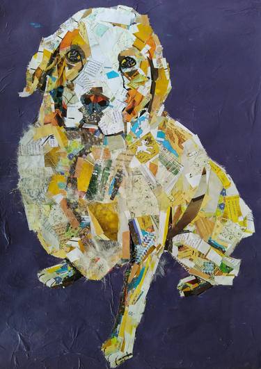 Original Pop Art Dogs Collage by CJ Clark