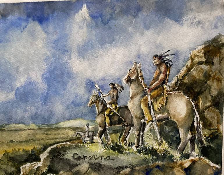 Guardians of the Southwest Plains Painting by Anthony Caporina ...