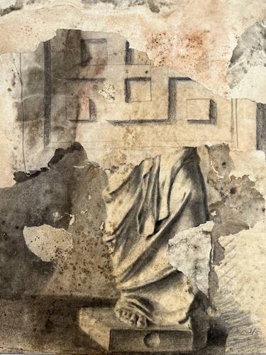 Original Figurative Architecture Drawings by George Suter
