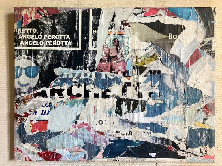 Original Abstract Expressionism Abstract Collage by Christian Gastaldi