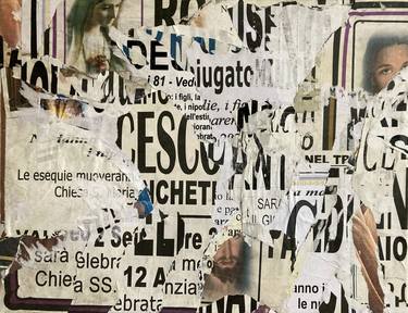 Original Abstract Expressionism Religious Collage by Christian Gastaldi