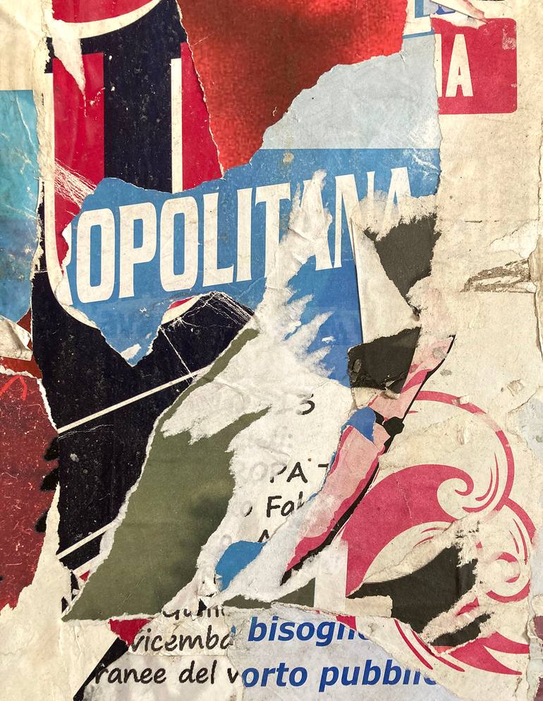 Original Abstract Expressionism Abstract Collage by Christian Gastaldi