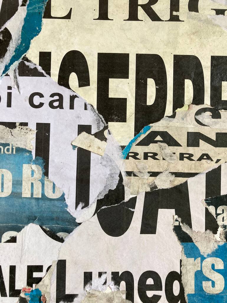 Original Abstract Expressionism Abstract Collage by Christian Gastaldi