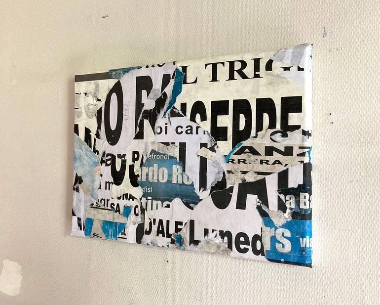 Original Abstract Expressionism Abstract Collage by Christian Gastaldi