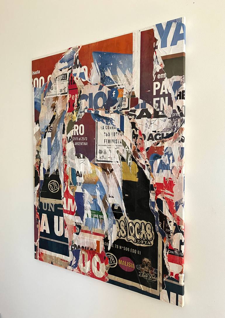 Original Abstract Expressionism Abstract Collage by Christian Gastaldi