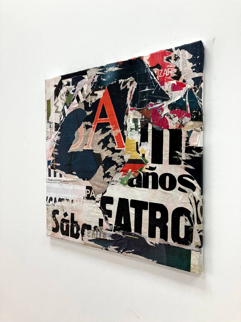 Original Abstract Expressionism Abstract Collage by Christian Gastaldi