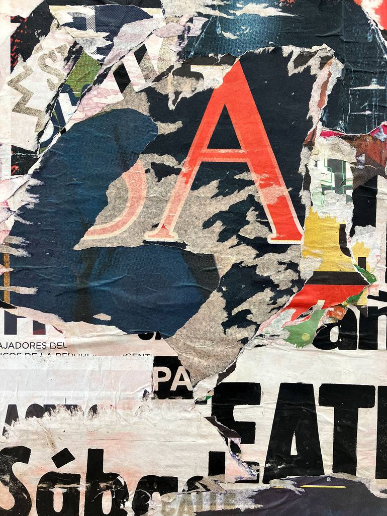 Original Abstract Expressionism Abstract Collage by Christian Gastaldi