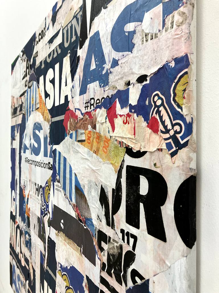 Original Abstract Expressionism Abstract Collage by Christian Gastaldi