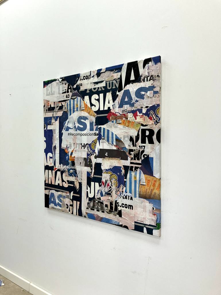 Original Abstract Expressionism Abstract Collage by Christian Gastaldi
