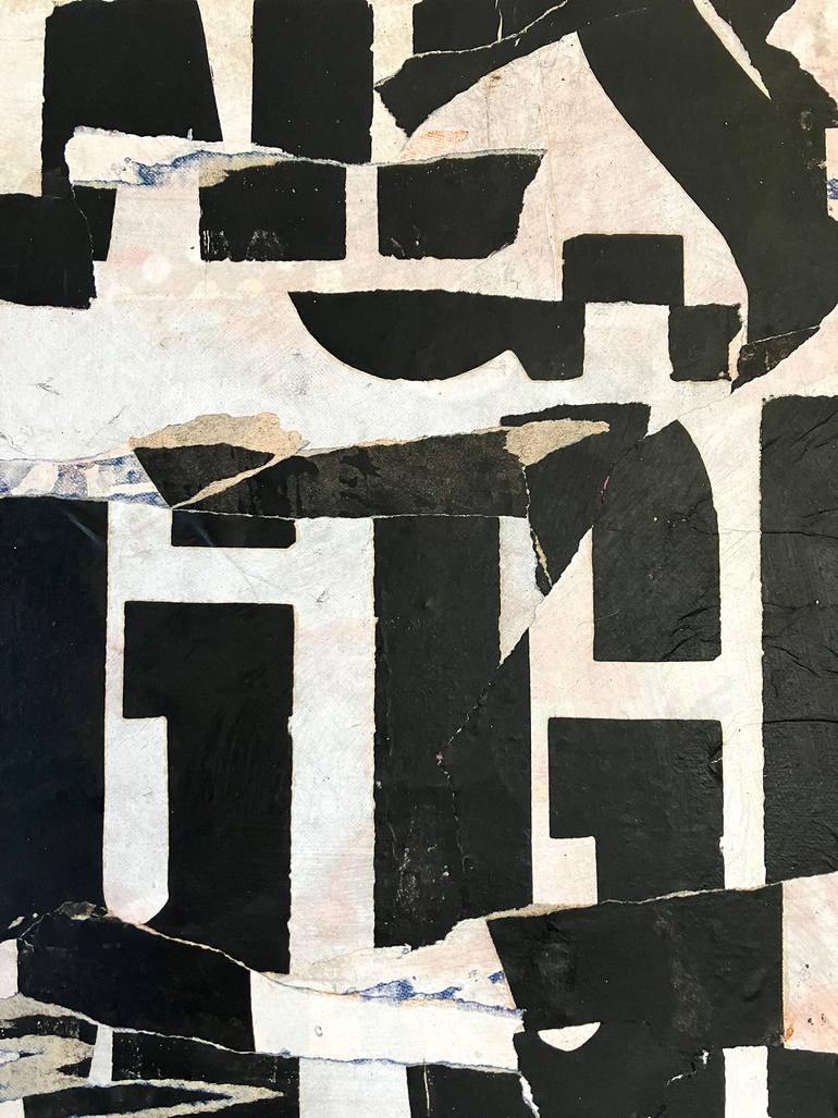 Original Abstract Expressionism Abstract Collage by Christian Gastaldi