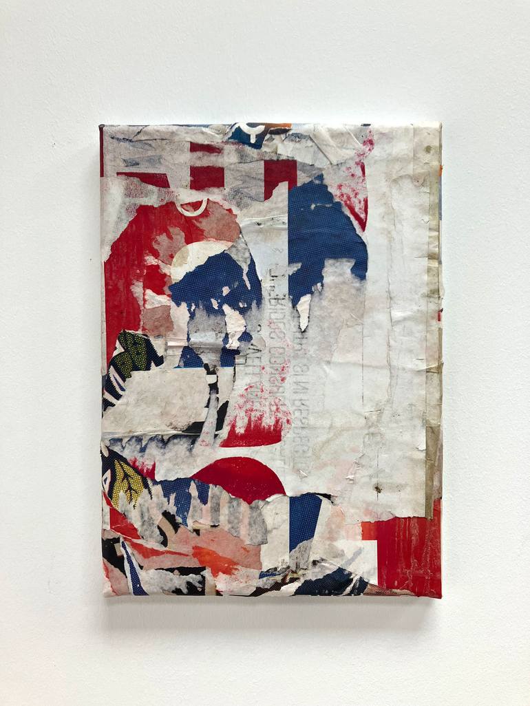 Original Abstract Expressionism Abstract Collage by Christian Gastaldi