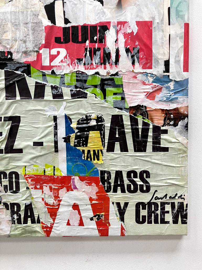 Original Abstract Expressionism Abstract Collage by Christian Gastaldi