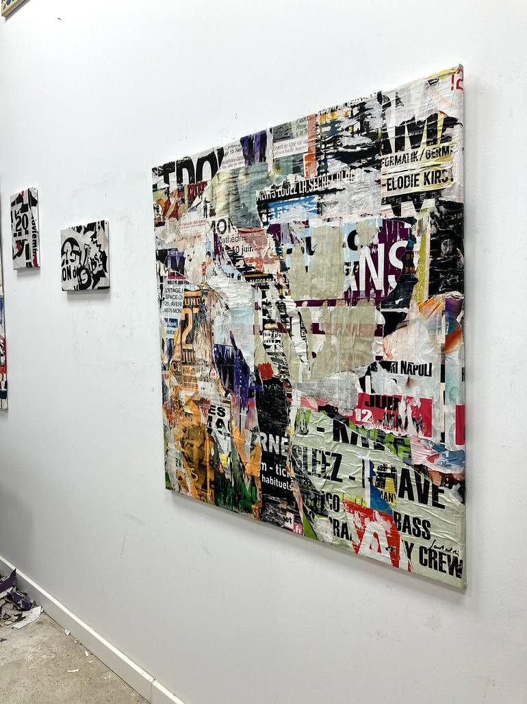 Original Abstract Expressionism Abstract Collage by Christian Gastaldi