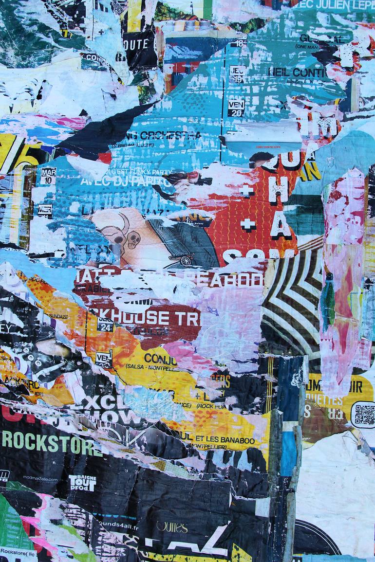 Original Abstract Expressionism Abstract Collage by Christian Gastaldi