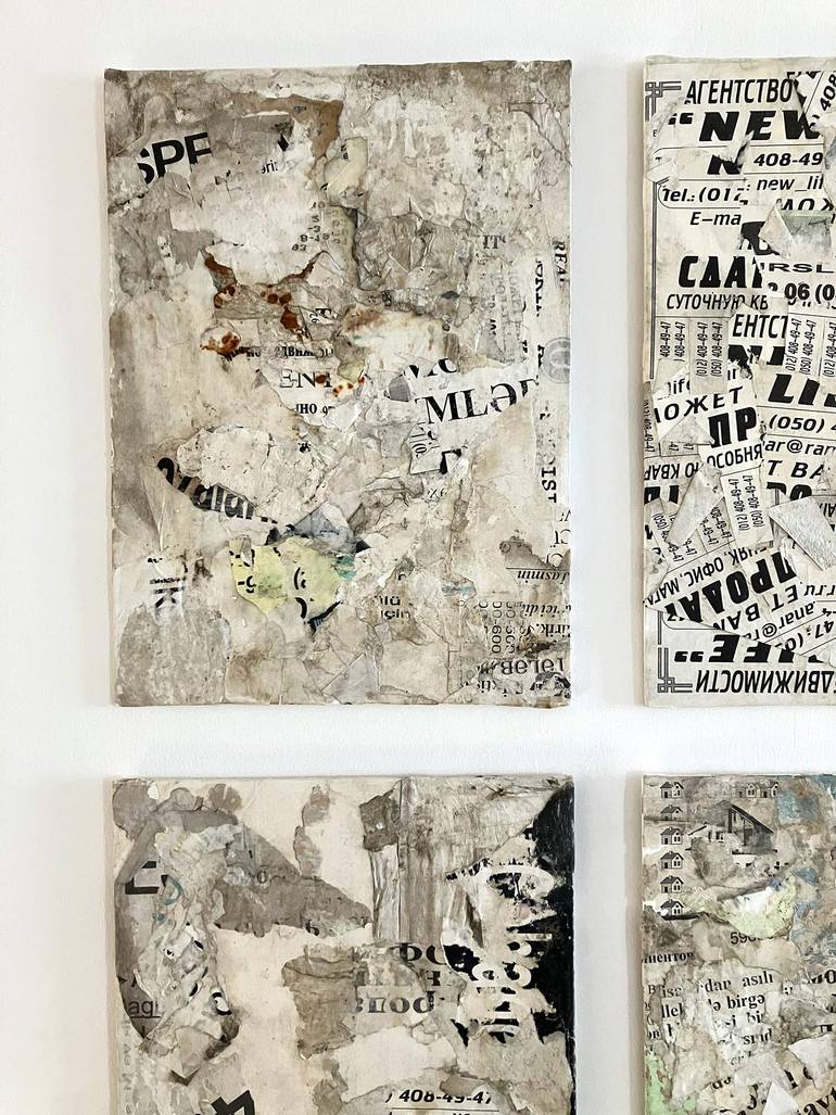 Original Abstract Expressionism Abstract Collage by Christian Gastaldi