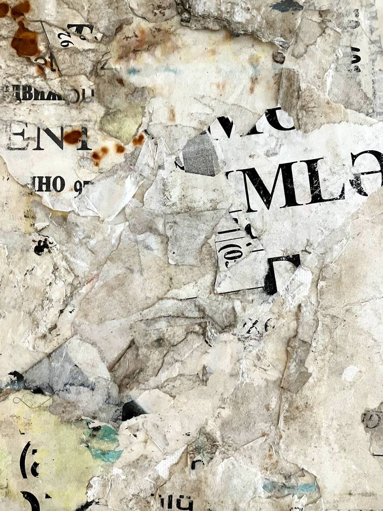 Original Abstract Expressionism Abstract Collage by Christian Gastaldi