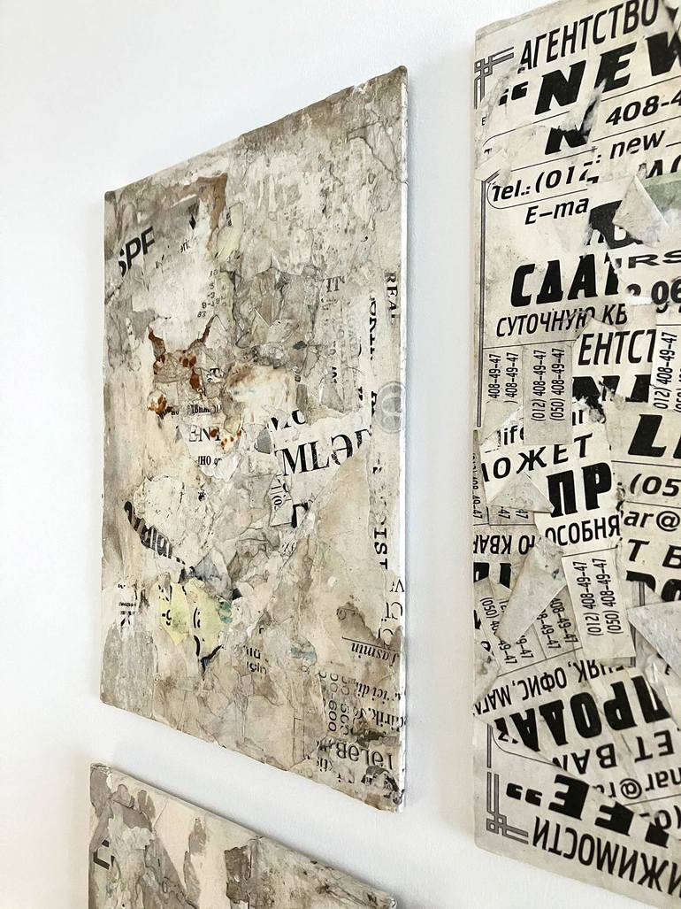 Original Abstract Expressionism Abstract Collage by Christian Gastaldi