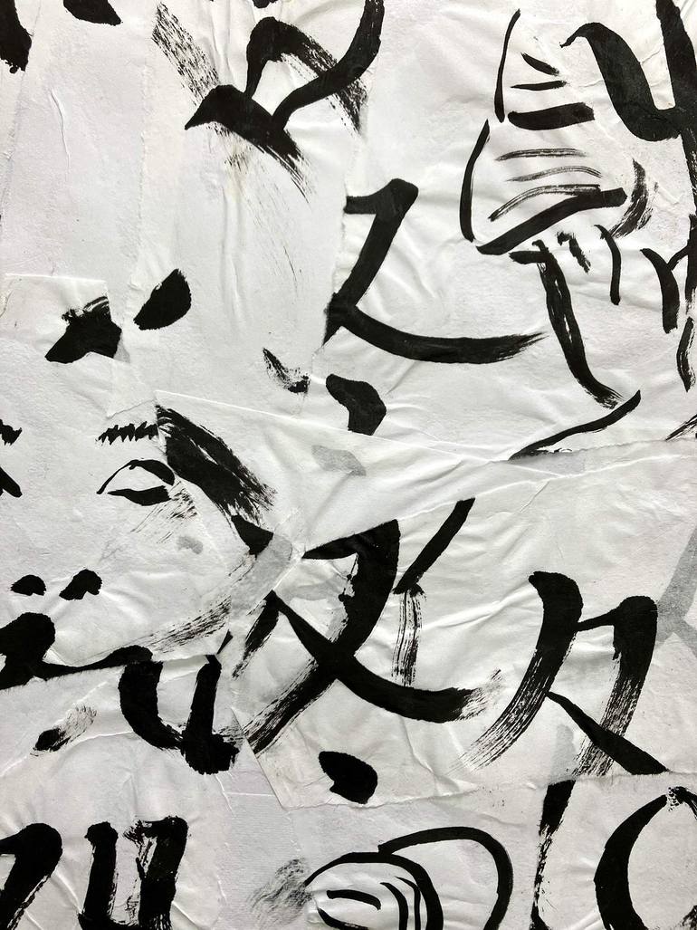 Original Abstract Expressionism Abstract Collage by Christian Gastaldi