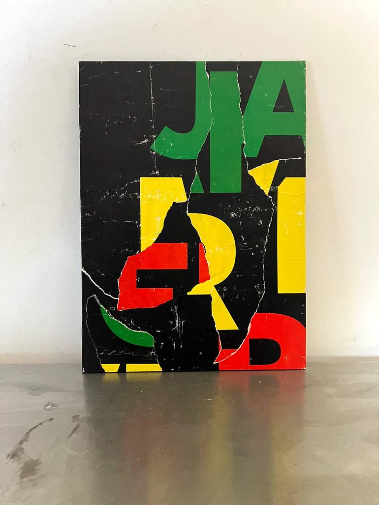 Original Abstract Expressionism Abstract Collage by Christian Gastaldi