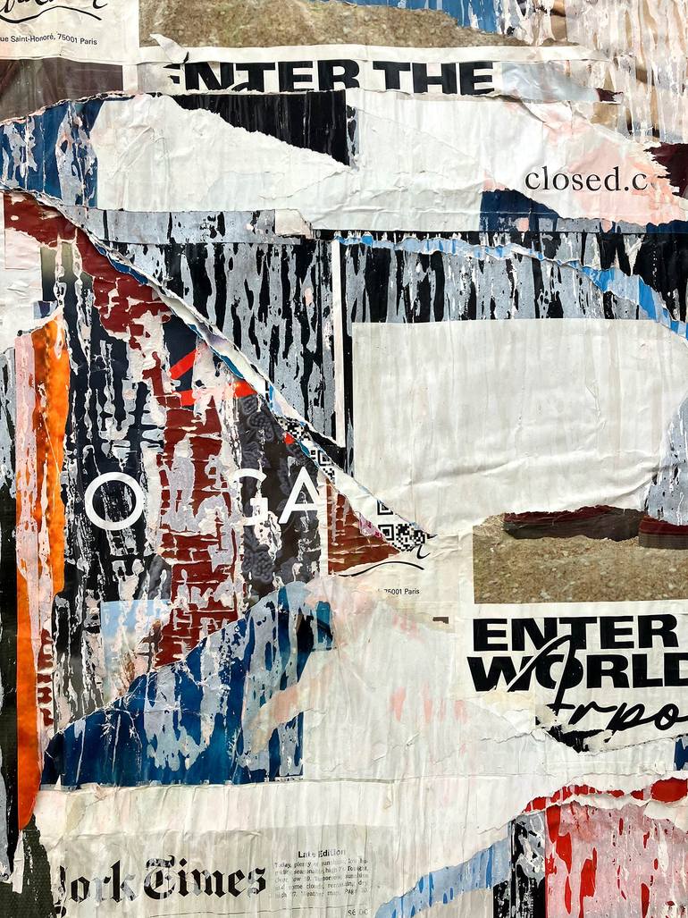Original Abstract Expressionism Abstract Collage by Christian Gastaldi
