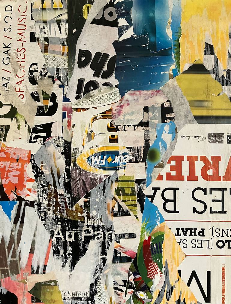 Original Abstract Expressionism Abstract Collage by Christian Gastaldi