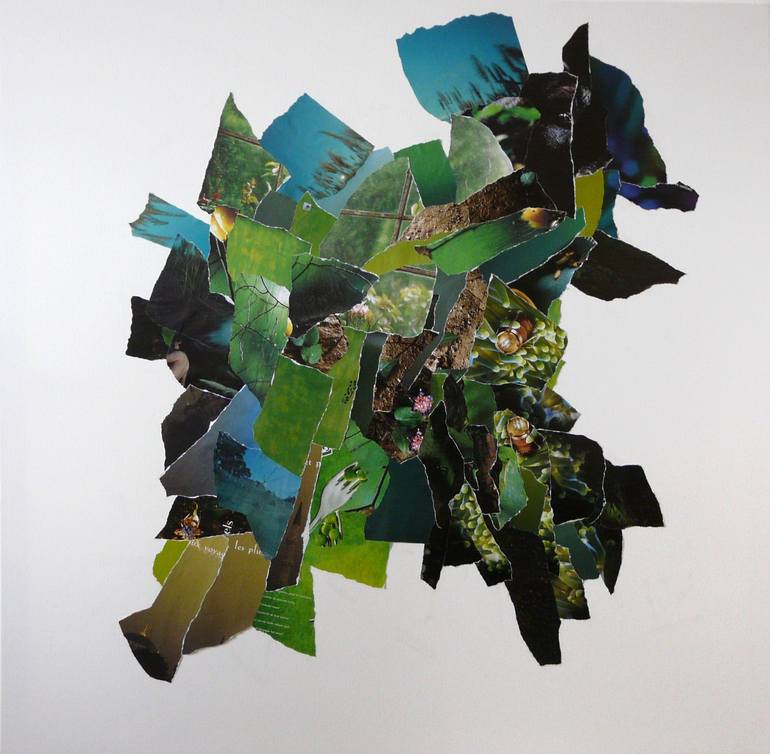 Monochrome (quasi) vert Collage by Christian Gastaldi | Saatchi Art
