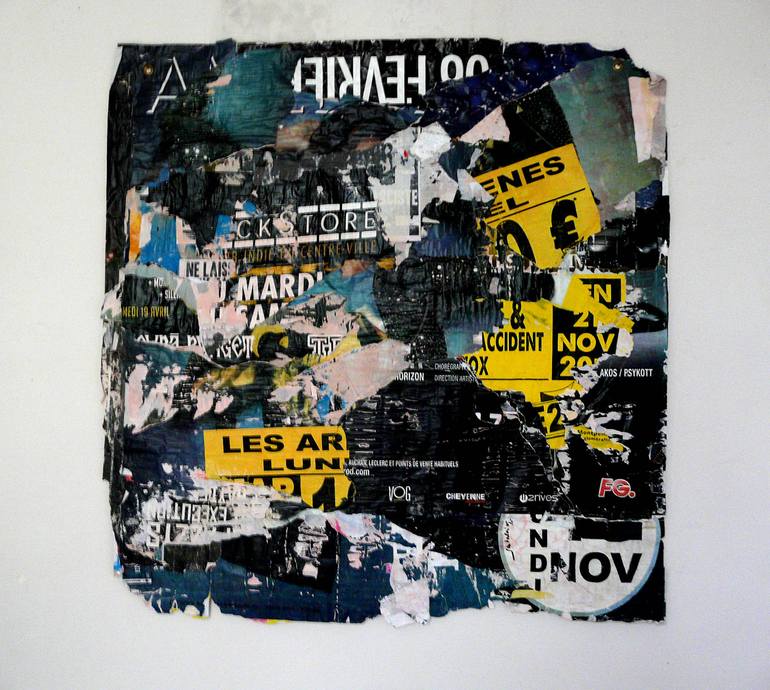 Original Abstract Expressionism Abstract Collage by Christian Gastaldi