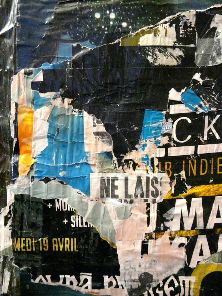 Original Abstract Expressionism Abstract Collage by Christian Gastaldi