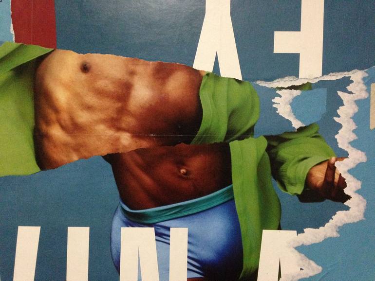 Original Abstract Expressionism Abstract Collage by Christian Gastaldi