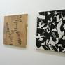 3x (60 x 60 cm x 2 cm) on canvas
Triptych of SCP series made from Paper bags from shop (Jules, American Apparel)