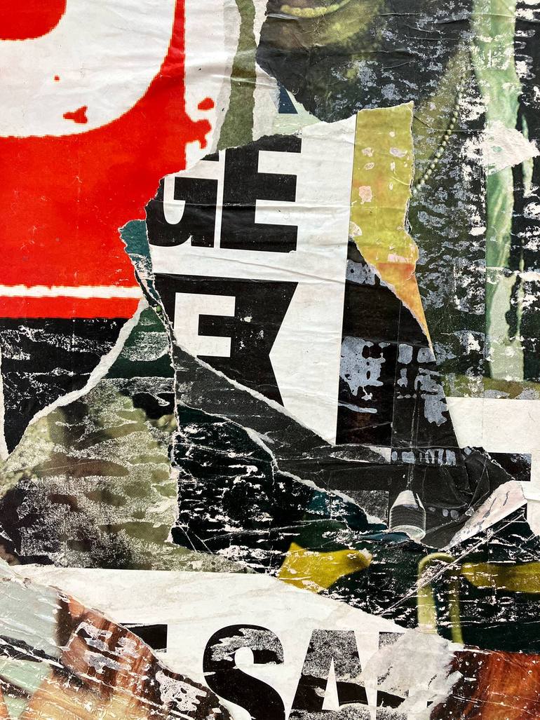 Original Abstract Expressionism Abstract Collage by Christian Gastaldi