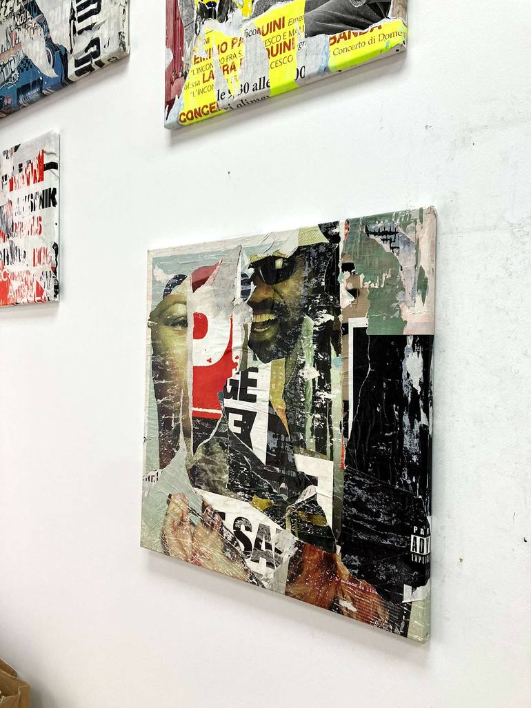 Original Abstract Expressionism Abstract Collage by Christian Gastaldi