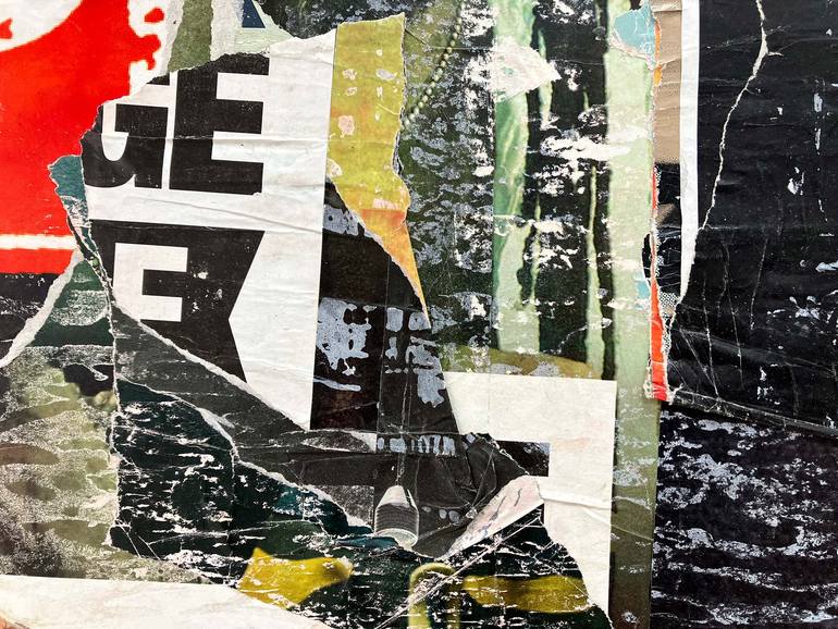Original Abstract Expressionism Abstract Collage by Christian Gastaldi