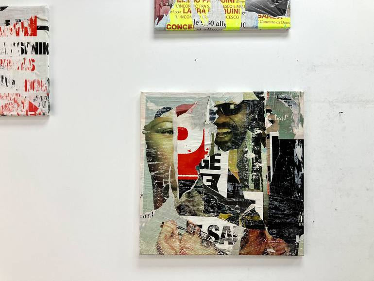 Original Abstract Expressionism Abstract Collage by Christian Gastaldi