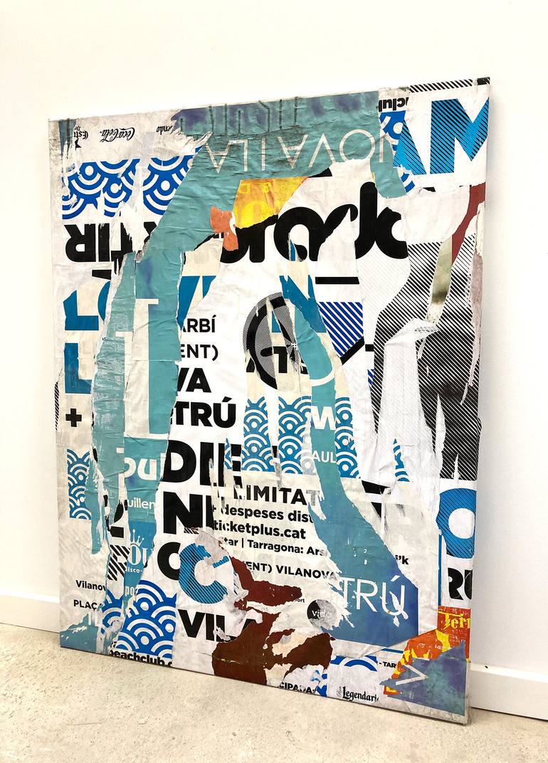 Original Abstract Expressionism Abstract Collage by Christian Gastaldi