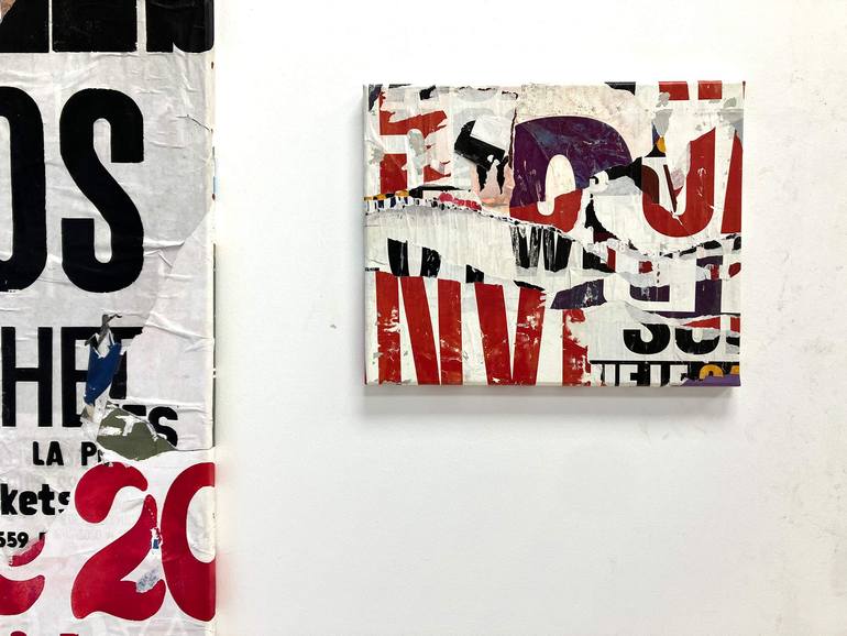 Original Abstract Expressionism Abstract Collage by Christian Gastaldi