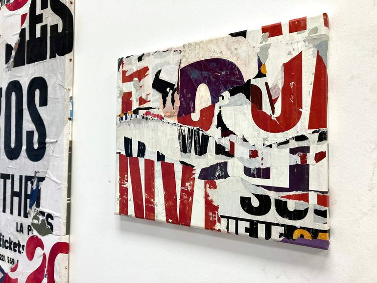 Original Abstract Expressionism Abstract Collage by Christian Gastaldi