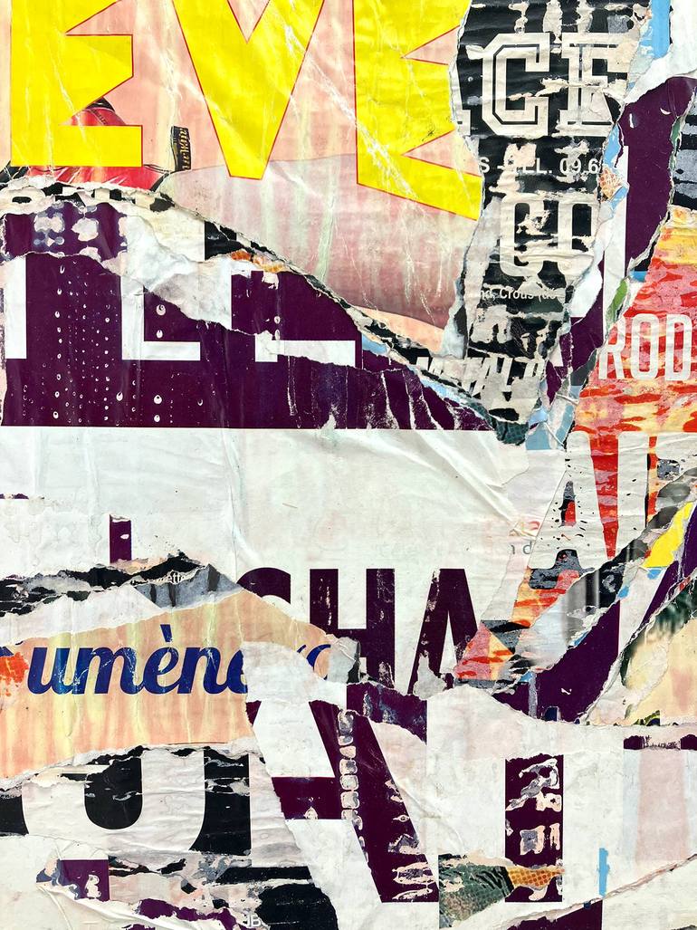 Original Abstract Expressionism Abstract Collage by Christian Gastaldi
