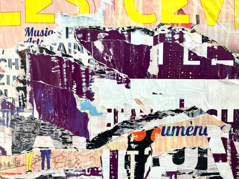 Original Abstract Expressionism Abstract Collage by Christian Gastaldi