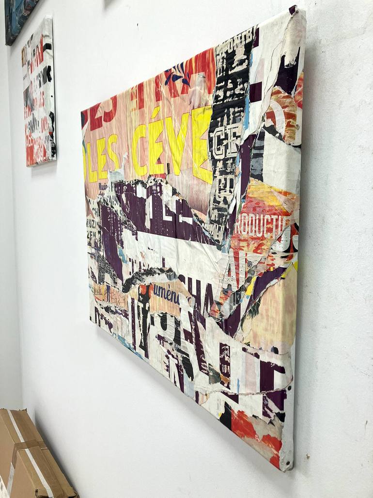 Original Abstract Expressionism Abstract Collage by Christian Gastaldi