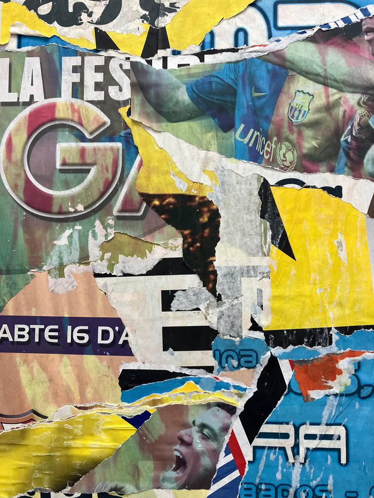 Original Abstract Expressionism Abstract Collage by Christian Gastaldi