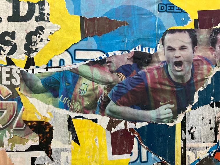 Original Abstract Expressionism Abstract Collage by Christian Gastaldi