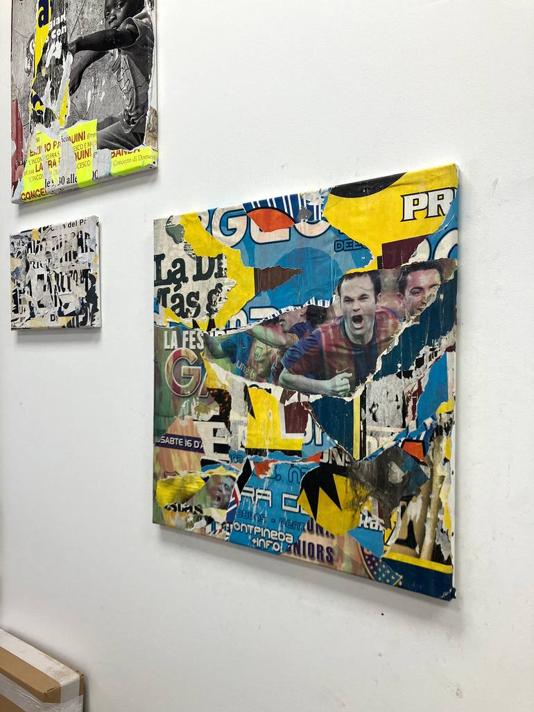 Original Abstract Expressionism Abstract Collage by Christian Gastaldi